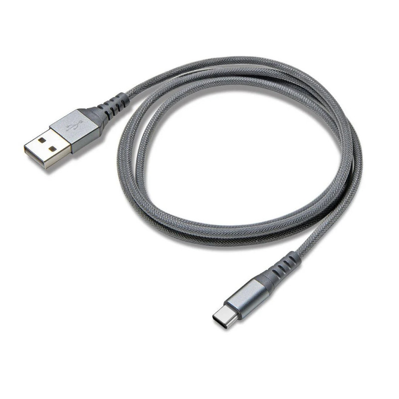 Celly USB-C Nylon 1m Data Cable - Silver - كابل
